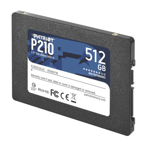 Patriot SSD 512GB 2.5&rdquo;;P210; up to R/W : 520/430 MB/s Cijene