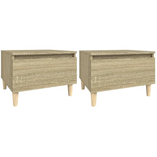  Bočni stolići 2 kom boja hrasta 50x46x35 cm konstruirano drvo Slike