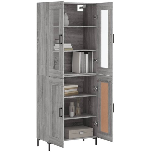  Visoka komoda siva sonome 69,5x34x180 cm od konstruiranog drva Slike
