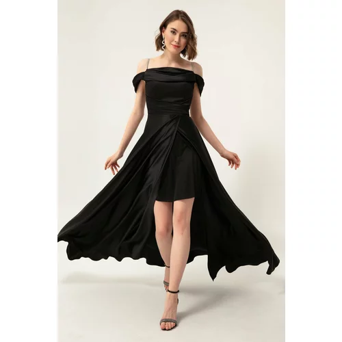 Lafaba Evening & Prom Dress - Black - Both Ruffle