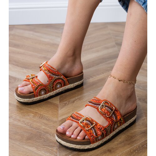 D/CEO Brown ethnic sandals with buckles on straps Zebrina Cene