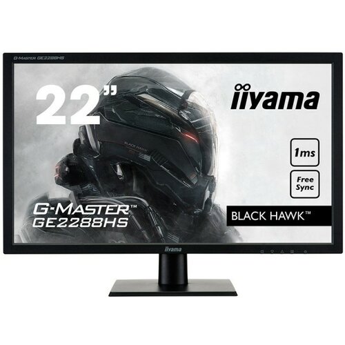Iiyama Monitor 21,5" Gaming, G-Master Black Hawk, FreeSync, 1920x1080, 250cdm2, DVI, HDMI, 1ms, Speakers, Black Tuner ( GE2288HS-B1 ) Cene