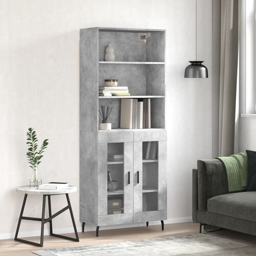  Visoka komoda siva betona 69,5x34x180 cm od konstruiranog drva Cijene