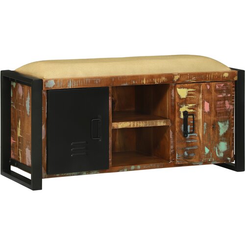 VidaXL Klop kabinet večbarvna 100x35x50 cm trden les predelan Slike