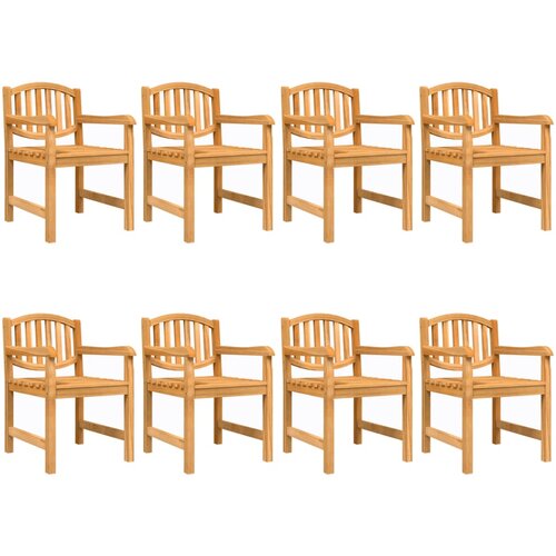  Vrtne stolice 8 kom 58 x 59 x 88 cm od masivne tikovine Slike