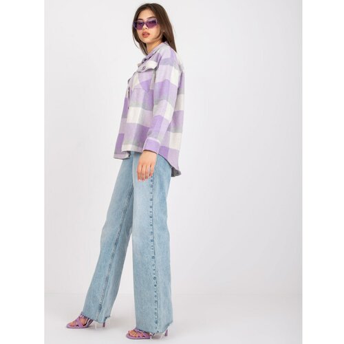 Fashion Hunters Purple sabina thick women's shirt Slike