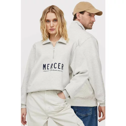 Mercer Amsterdam Bombažen pulover siva barva