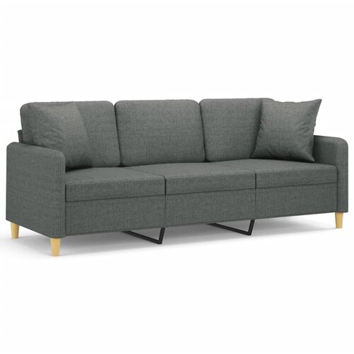 Maison Chic kavč - Sofa - Kanape trosed z blazinami temno siv 180 cm blago, (21727803) Cene