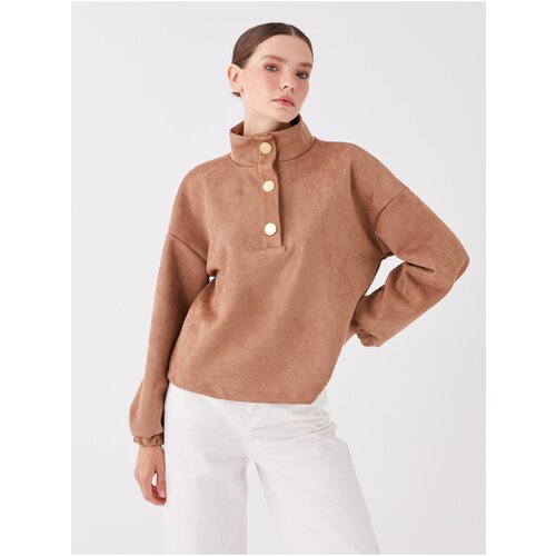 LC Waikiki High Collar Plain Long Sleeve Oversize Women's Sweatshirt Slike