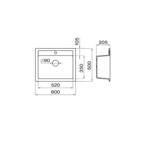 Metalac sudopera xQUADRO 60 600500 - Bela Slike
