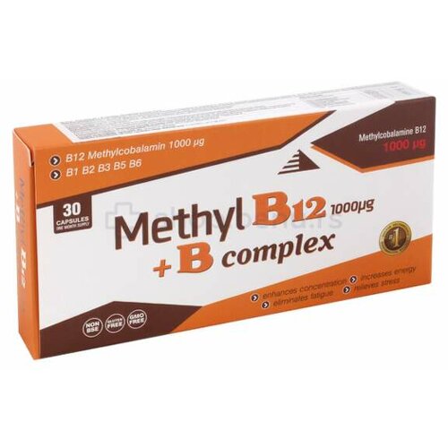 Aleksandar Mn methyl B12 1000 µg + b complex 30 kapsula Slike