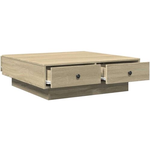 vidaXL Klubska mizica sonoma hrast 90x90x28 cm iverna plošča Cene
