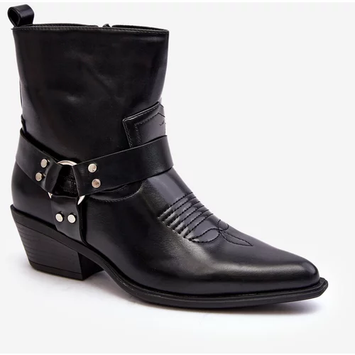Kesi Women's Insulated Cowboy Boots Black Venosa