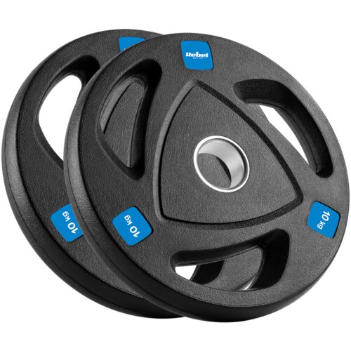 Rebel Active olimpijski utezi od lijevanog željeza, obloženi gumom, set od 2 x 10 kg, rupa 51 mm Cene