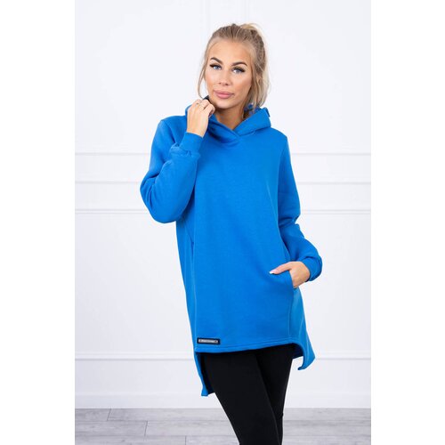 Kesi Insulated sweatshirt with a longer back part purple blue Slike