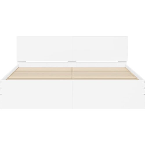  Okvir za krevet s uzglavljem bijeli 150x200 cm Slike