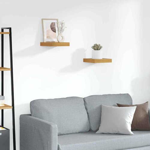  Polica na zidu 2 pcs Smeđa 23 x 23,5 x 4 cm Konstruirano drvo Cene