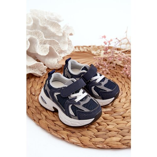 Boto Children's Sports Sneakers with Velcro Navy Blue Rulagia Cene