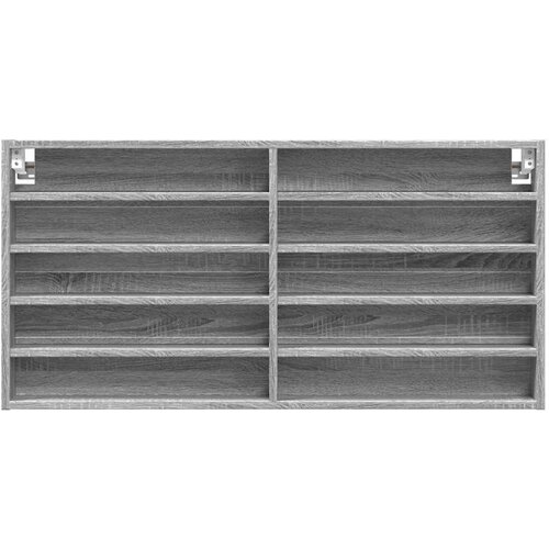  Vitrina boja sivog hrasta sonome 100x8,5x50 cm drvena Slike