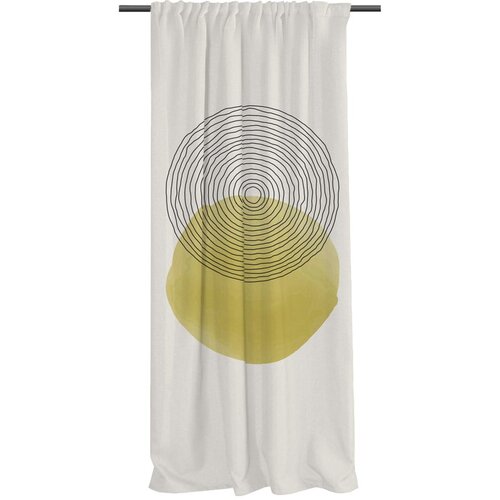 Butter Kings Žuta /bež zavjesa od pamučnog satena 110x250 cm Rising Sun &amp;ndash; Slike