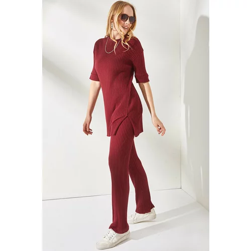 Olalook Two-Piece Set - Burgundy - Relaxed fit