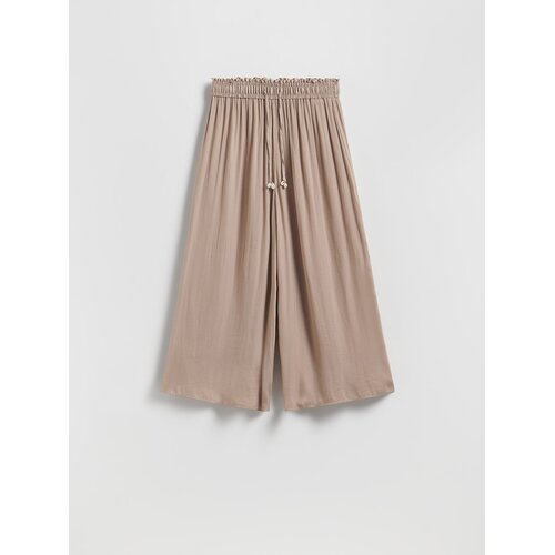 Reserved Ležerne hlače s perlicama - bež Cene