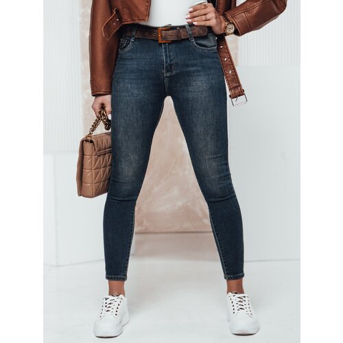 DStreet Spodnie damskie CASVISTA skinny z paskiem jeansowe Slike