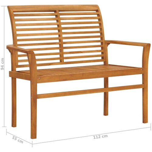  Klupa 112 cm od masivne tikovine Slike