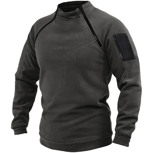 Dewberry 90777 Mens Fleece with Arm Pocket-Smoked Slike