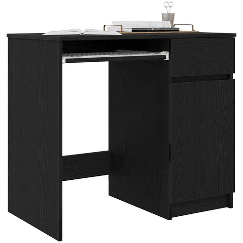  Radni stol crni hrast 86x49x76 cm konstruirano drvo Slike