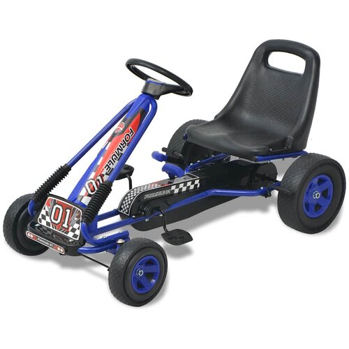  Go Kart s Pedalama i Podesivim Sjedalom Plavi Slike
