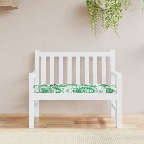 vidaXL Blazina za vrtno klop vzorec listov 100x50x7 cm oxford tkanina Cene