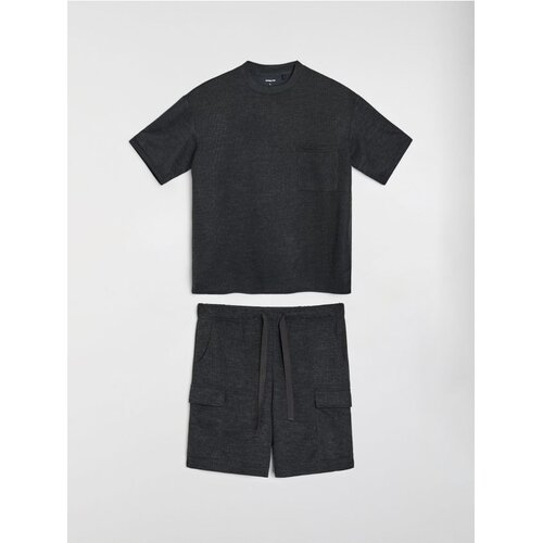 Sinsay Rebrasta dvodijelna oversized soft touch pidžama Slike