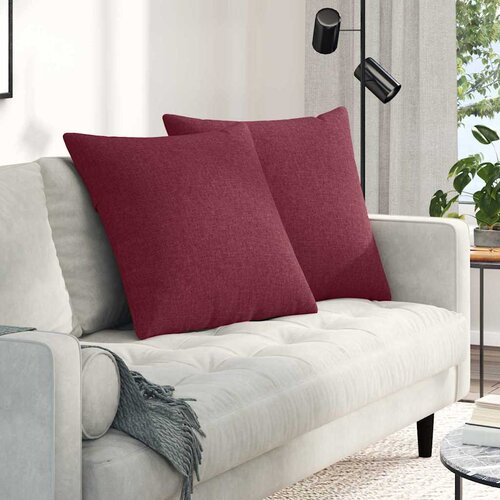  Jastučići za sofu 2 pcs Vinska crvena 60 x 60 cm tkanina Cijene
