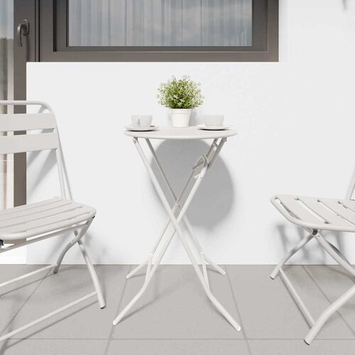  Stol za vrt Bijelo 50 x 50 x 72 cm Metal Slike