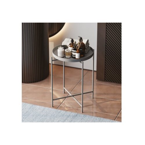 Hanah home Club sto 46x56x46cm sivi Slike