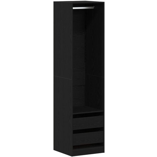 VidaXL Ormar Crni Hrast 50x50x200 cm od konstruiranog drveta Slike