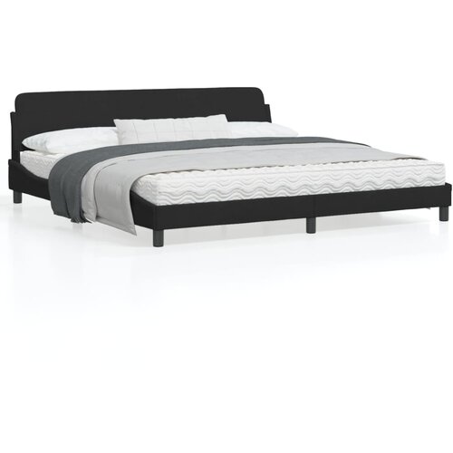 VidaXL Posteljni okvir z vzglavjem črn 200x200 cm žamet Slike