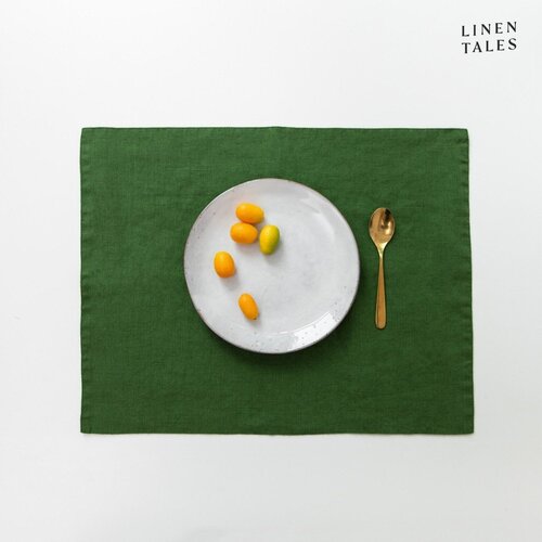 Linen Tales Lanen pogrinjek 35x45 cm True Green &amp;ndash; Slike