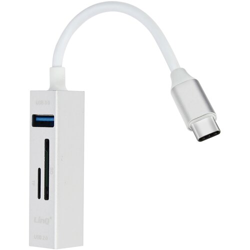 LINQ 5-v-1 usb-c hub s 3x usb vrati citalnik kartic sd / micro-sd, prenosna velikost, - srebrn, (21262168) Cene