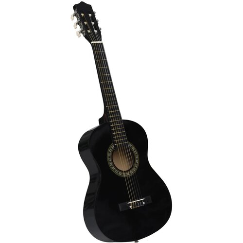 VidaXL Klasična gitara za početnike i djecu crna 1/2 34&amp;quot; Slike
