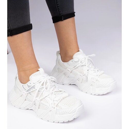 D/CEO marka niezdefiniowana White stylish sneakers on a chunky sole Lukaro Cene