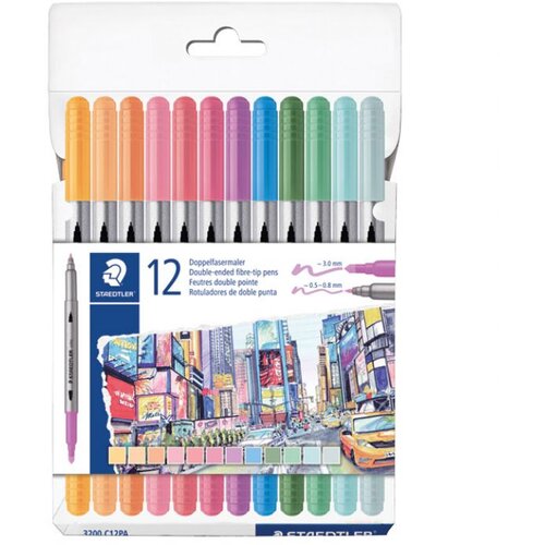  12BOJA PASTEL OBOSTRANI S 2 VRHA DESIGN JOURNEY STAEDTLER 3200 C12PA BLISTER Cene