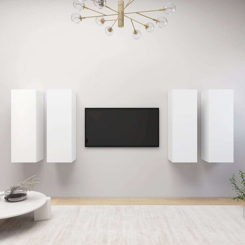 TV ormarići 4 kom bijeli 30 5 x 30 x 90 cm od iverice Cijene