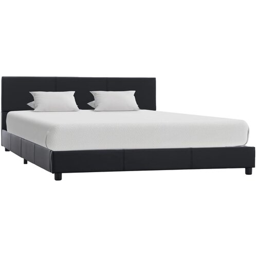 VidaXL Posteljni okvir črno umetno usnje 160x200 cm Slike