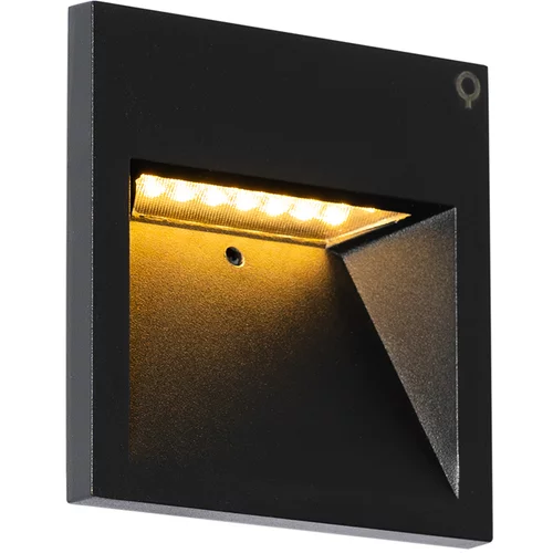 QAZQA Moderna stenska svetilka črna z LED - Gem 2