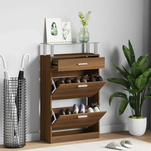 Ormarić za cipele boja hrasta 63x24x104 cm konstruirano drvo Slike