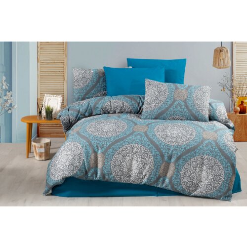 double posteljina sa čaršavom, plava Slike