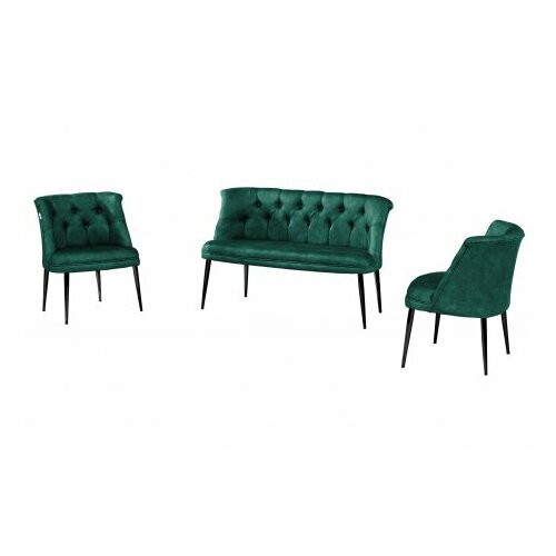 Atelier Del Sofa sofa i fotelja roma black metal sea green Slike