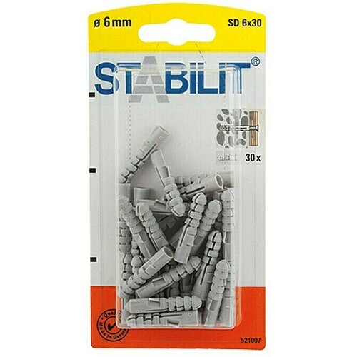 STABILIT Tipla za porobeton (Promjer tiple: 6 mm, Duljina tiple: 30 mm, 30 Kom.) Slike